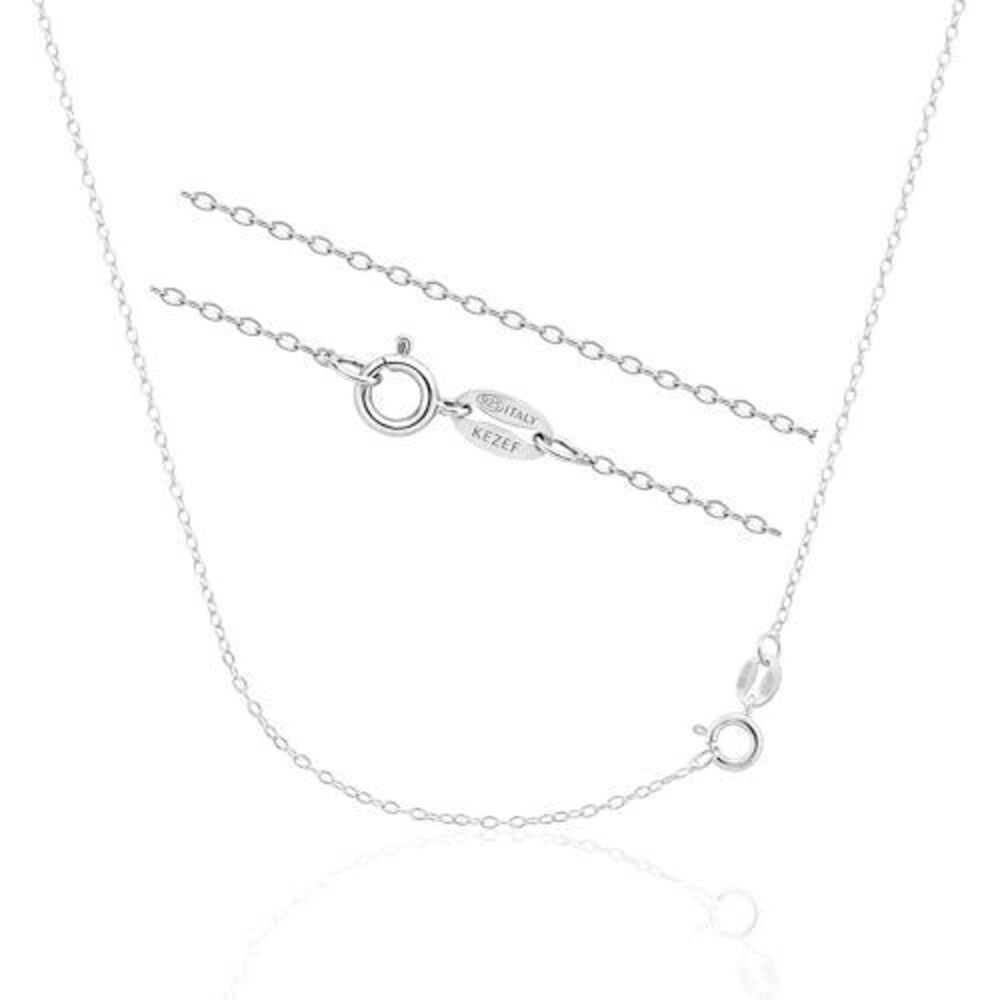9494 1mm 925 Sterling Silver Necklace | 16-36 inch long Silver 18k Gold
